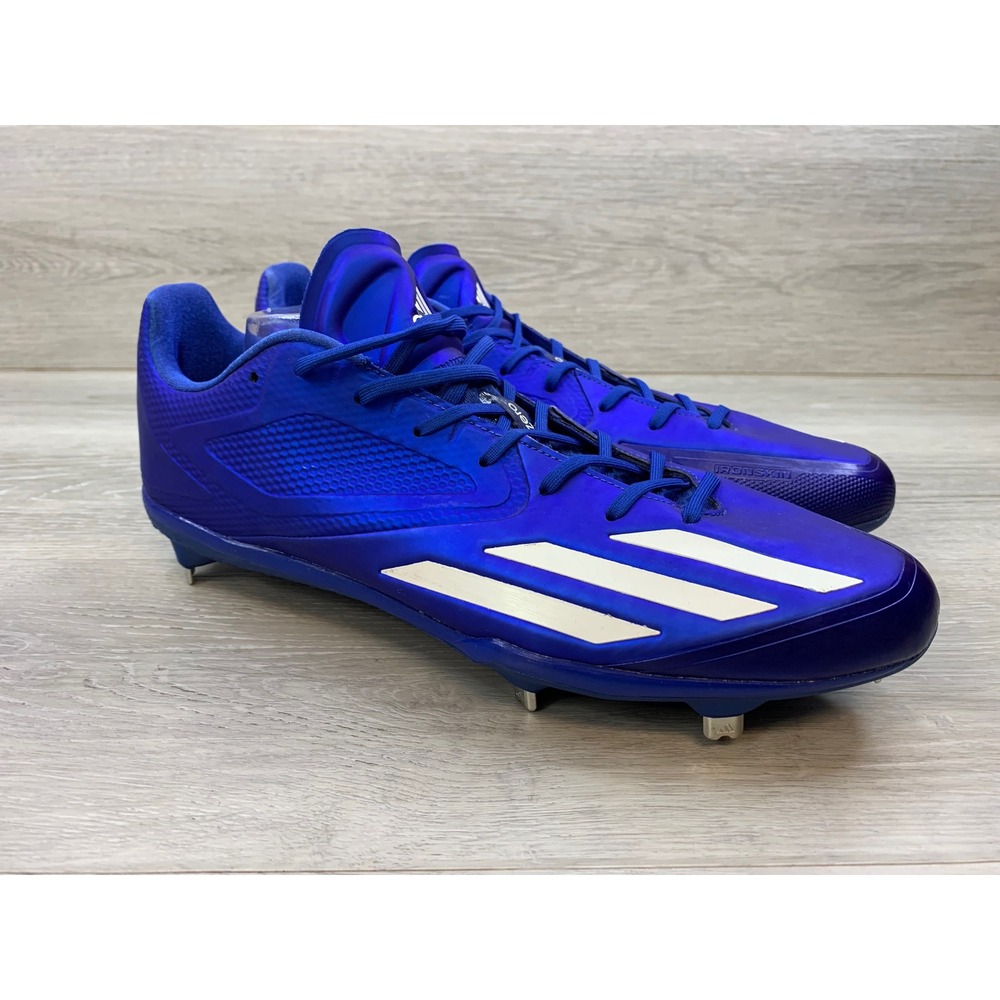 Adidas Adizero Afterburner 3 Baseball Cleats Blue White Men's Size 14 Shoes